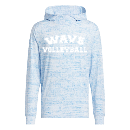 Adidas Men's Performance Printed Lightweight Hoodie - Crystal Sky / Lucid Ray Blue