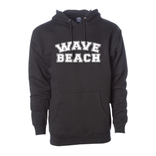 WAVE Beach - Black W/ White Hoodie