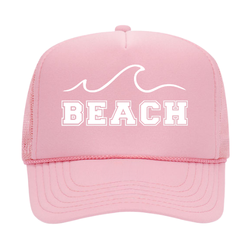 Soft Pink Beach Trucker Hat