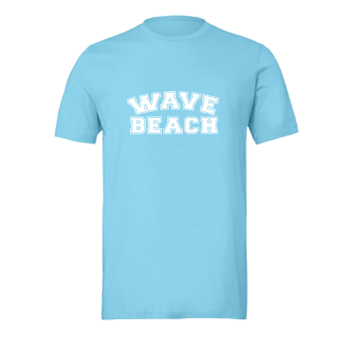 Ocean Blue W/ White Beach T-Shirt