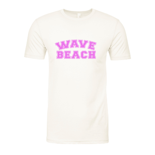 White W/ Pink Beach T-Shirt