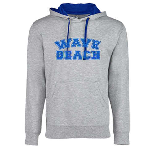 WAVE Beach Lightweight Hoodie - Grey