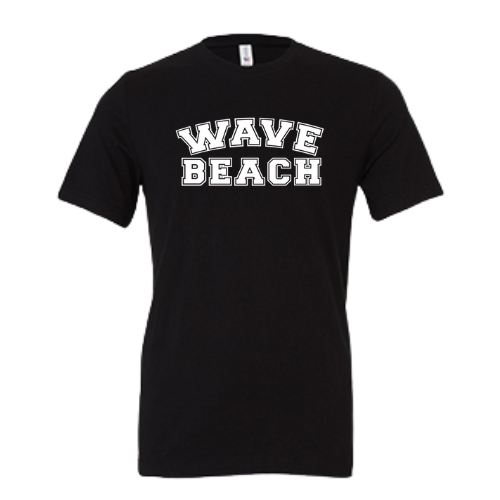 Black W/ White Beach T-Shirt