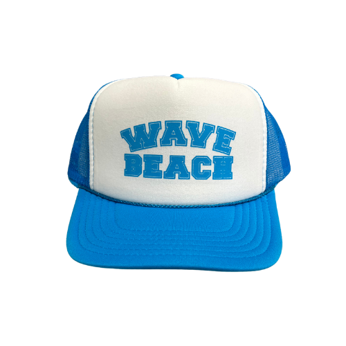 Blue & White Beach Trucker Hat
